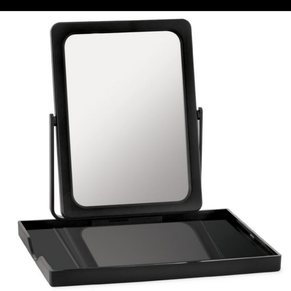 Mary Kay Black Travel Mirror with Detachable Tray - Picture 1 of 2